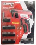 Акумулаторна отвертка Raider RDP-CSCL02 3.6V/1300Ah с 55 броя накрайници