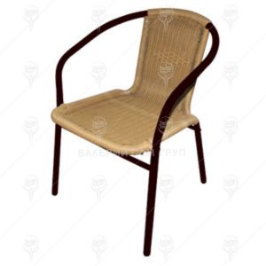 Метален стол Herly с ратанова оплетка 39x48x74mm